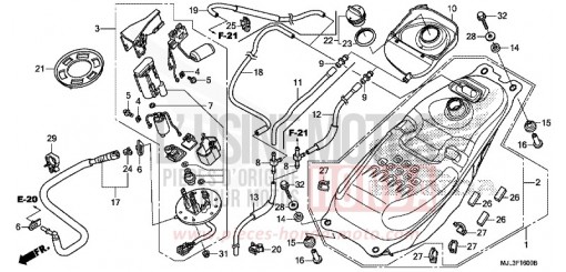 FUEL TANK/FUEL PUMP NC750XDE de 2014